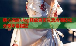 糖心深夜vlog释放真实生活点滴轻松分享不容错过