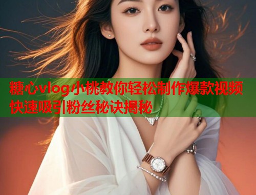 糖心vlog小桃教你轻松制作爆款视频快速吸引粉丝秘诀揭秘  第1张