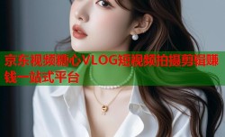 京东视频糖心VLOG短视频拍摄剪辑赚钱一站式平台