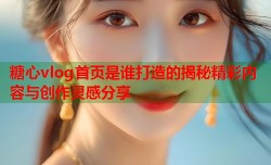 糖心vlog首页是谁打造的揭秘精彩内容与创作灵感分享